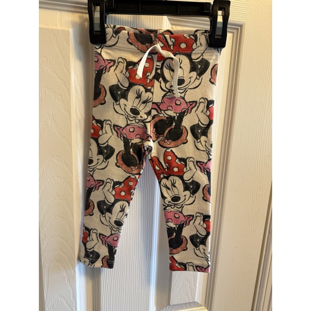 ZARA Kids Disney Minnie Mouse Leggings Cream - Age 9-12 Months Infant NWOT